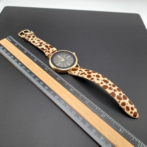 Chico's Animal Print Black Face Watch, Calf Skin Band, Needs Battery, 9 1/2 Inch - Picture 12 of 12